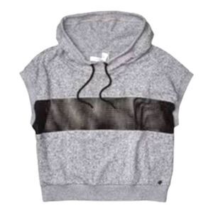 Lorna Jane Women's Grey/Black Mesh Short Sleeve Pullover XSmall 0-4 BOGO